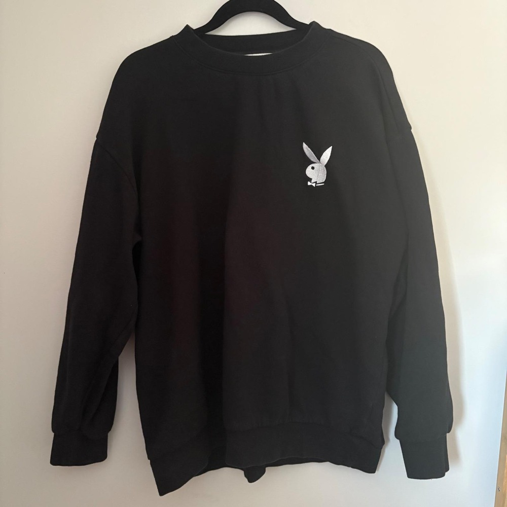 VTG Playboy by PacSun Mens Black Locals Only Rocky Point Surf Squad Sweatshirt L